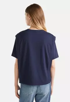 Базовая футболка REGULAR FIT WITH CREASES United Colors of Benetton, синий