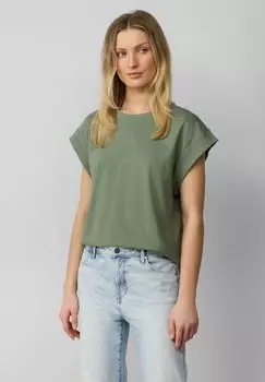 Базовая футболка RELAXED FIT MIT BERSCHNITTENEN SCHULTERN s.Oliver, зеленый