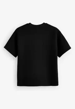 Базовая футболка RELAXED FIT SHORT SLEEVE TEXTURED Next, черный