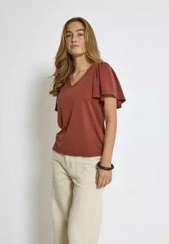 Базовая футболка RIANNE V-NECK Minus, красный