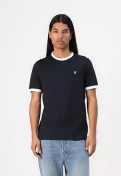 Базовая футболка RINGER Lyle & Scott, темно-синий