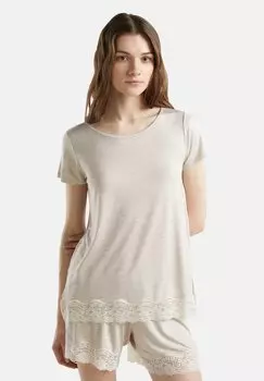 Базовая футболка ROUND NECK United Colors of Benetton, бежевый