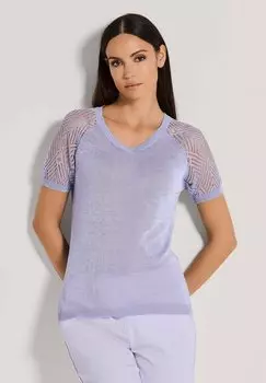 Базовая футболка RUNDHALS-MIT-MUSTER MADELEINE, синий