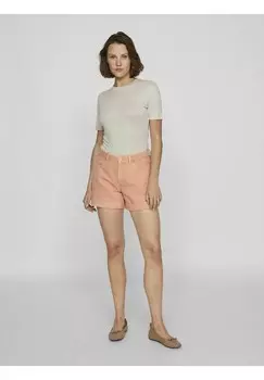 Базовая футболка RUNDHALS VILA, бежевый