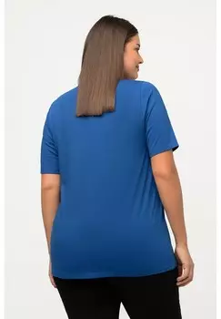 Базовая футболка RUNDHALSAUSSCHNITT HALBARM Ulla Popken, синий