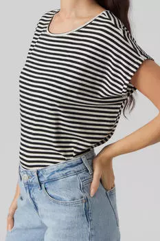 Базовая футболка с коротким рукавом Vero Moda, черный