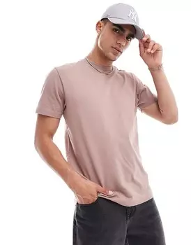 Базовая футболка с круглым вырезом ASOS DESIGN из коричневой ткани плотностью 240 г/м