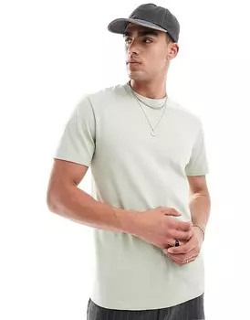 Базовая футболка с круглым вырезом ASOS DESIGN из ткани плотностью 240 г/м светло-зеленого цвета