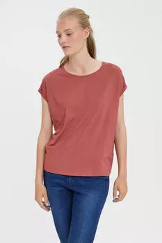 Базовая футболка с люрексом Vero Moda, красный