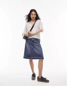 Базовая футболка с напуском и v-образным вырезом Topshop Premium