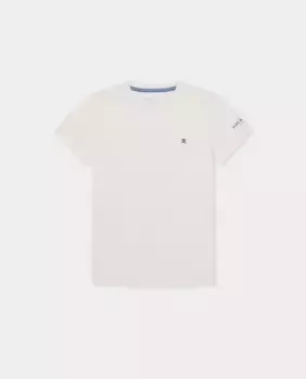 Базовая футболка с небольшим логотипом и круглым вырезом Hackett, белый