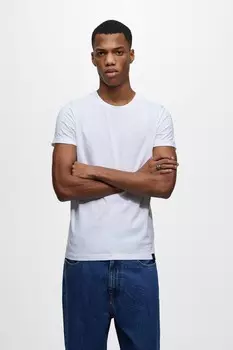 Базовая футболка с объемным кроем Pull&Bear, белый