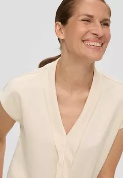 Базовая футболка s.Oliver BLACK LABEL, бежевый