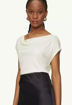 Базовая футболка s.Oliver BLACK LABEL, кремовый