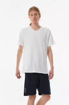 Базовая футболка с V-образным вырезом Fullamoda, белый