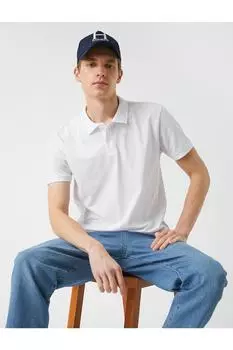 Базовая футболка с воротником-поло Koton, белый