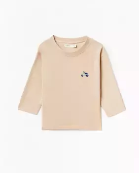 Базовая футболка с вышивкой Sfera, коричневый