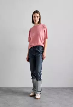 Базовая футболка SADDLE SLEEVE TEE KNITID, пятнистый розовый