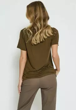 Базовая футболка SAMANTHA V-NECK PEPPERCORN, темно-зеленый