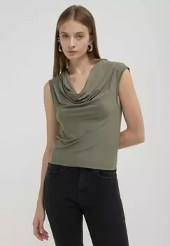 Базовая футболка SCIALLATO Calliope, пестрый зеленый