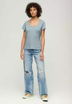 Базовая футболка SCOOP NECK Superdry, синий