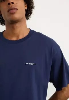 Базовая футболка SCRIPT EMBROIDERY Carhartt WIP, синий