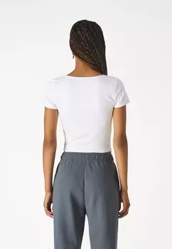 Базовая футболка SEAMLESS DOUBLE SQUARE Hollister Co., белый