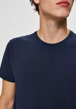 Базовая футболка Selected, темно-синий