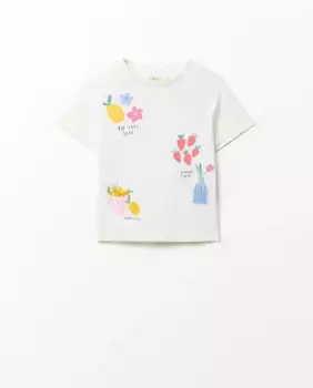 Базовая футболка Sfera, кремово-белый