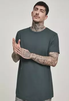Базовая футболка SHAPED LONG DO NOT USE Urban Classics, бутылочно-зеленого цвета