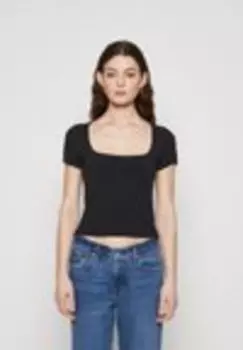 Базовая Футболка SHARP CROP Abercrombie & Fitch, черный