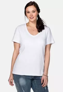 Базовая футболка Sheego, белый