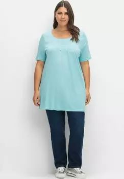 Базовая футболка Sheego, бирюзовый