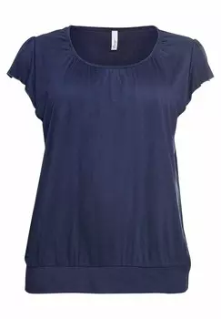 Базовая футболка Sheego, темно-синий