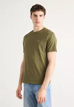Базовая футболка SHIELD GANT, хаки