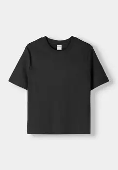 Базовая футболка SHORT SLEEVE Bershka, серый