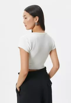 Базовая футболка SHORT SLEEVE CROP Koton, бежевый