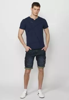 Базовая футболка Short Sleeve Koroshi, лазурно-синяя