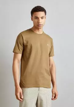 Базовая футболка Short Sleeve Logo Print Ribbed Collar Marc O'Polo, цвет oak