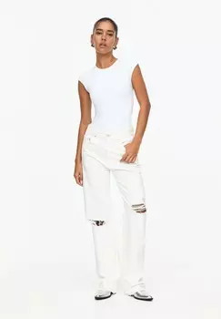 Базовая футболка SHORT SLEEVE PULL&BEAR, белый