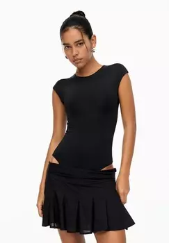 Базовая футболка SHORT SLEEVE PULL&BEAR, черный