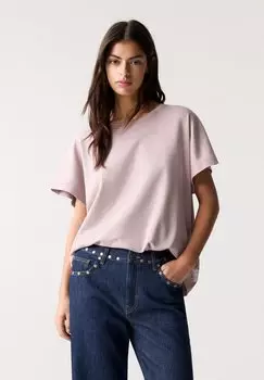 Базовая футболка SHORT SLEEVE PULL&BEAR, светло-розовый