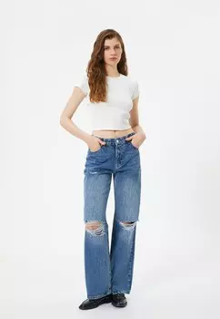 Базовая футболка SHORT SLEEVE ROUND COLLAR Koton, бежевый