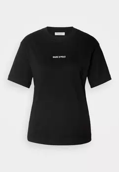 Базовая футболка SHORT SLEEVE ROUND NECK RELAXED FIT LOGO TEE Marc O'Polo, черный