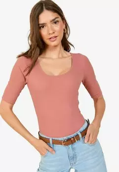 Базовая футболка SHORT SLEEVE SCOOP NECK Friends Like These, розовый