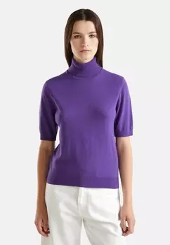 Базовая футболка SHORT SLEEVE TURTLENECK United Colors of Benetton, сиреневый