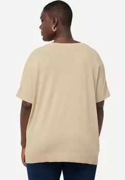Базовая футболка SHORT SLEEVE Ulla Popken, бежевый