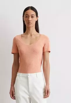 Базовая футболка SHORT SLEEVE V-NECK Marc O'Polo, оранжевый