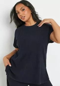 Базовая футболка SHORT SLEEVE Yours Clothing, темно-синий