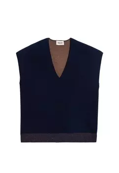 Базовая футболка SHORT SLEEVED V NECK Rodier, темно-синий деним